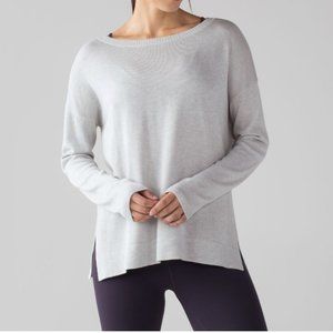 Lululemon Well Being Sweater- Heathered Vapor